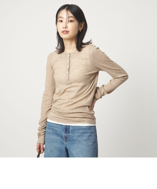 【別注】<PROTAGONISTA>ヘンリーネック ロングスリーブ Tシャツ