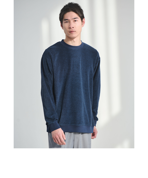 メランジ パイル クルーネック カットソー