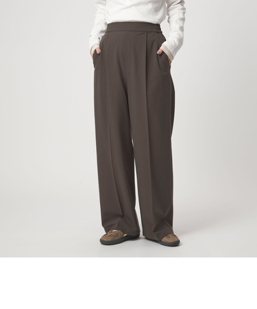 【WEB限定】＜at ease＞オルマイ ワイド パンツ ウォッシャブル ストレッチ UVカット