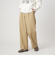 【WEB限定】＜at ease＞オルマイ ワイド パンツ ウォッシャブル ストレッチ UVカット