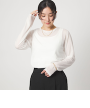 【WEB限定】＜at ease＞シアー テンジク ロングスリーブ カットソー