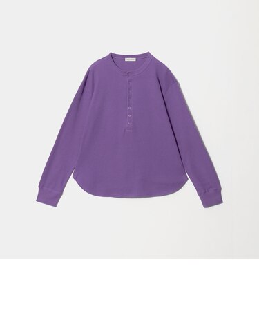 【WEB限定】<at ease>ワッフル ヘンリーネック ロングスリーブ カットソー