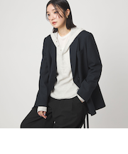【WEB限定】＜at ease＞ワッフル フード ロングスリーブ カットソー