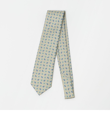 ＜Luisa Esposito＞8.0cm スタンプ ペイズリー ネクタイ