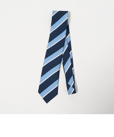 ＜Luisa Esposito＞8.0cm スタンプ ストライプ２ ネクタイ