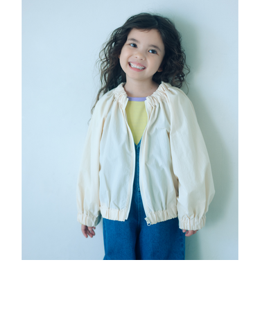 ギャザーブルゾン / キッズ 撥水・UVカット 100cm-160cm