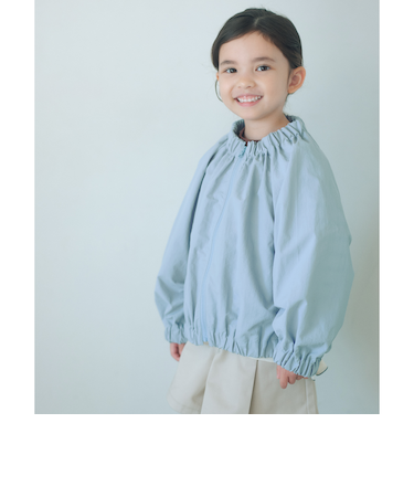 ギャザーブルゾン / キッズ 撥水・UVカット 100cm-160cm