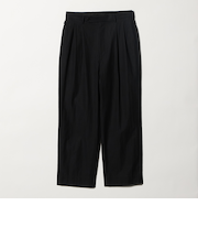 FINE BASIC コットンナイロン ツイル 2プリーツ W4 ワイドスラックス