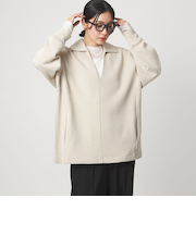 【WEB限定】＜at ease＞ダブルフェイス エリツキ プルオーバー カットソー