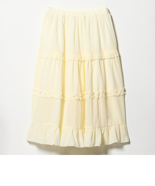 楊柳フリル ロングスカート / キッズ  140cm-160cm
