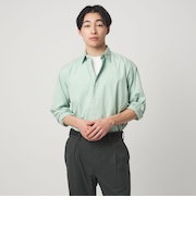 コットン ブロード ガーメントダイ レギュラーカラー 長袖 シャツ