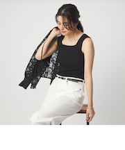 デコルテ フライス タンクトップ 抗菌