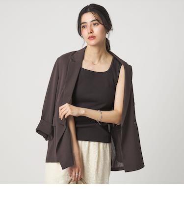 デコルテ フライス タンクトップ 抗菌