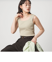 デコルテ フライス タンクトップ 抗菌