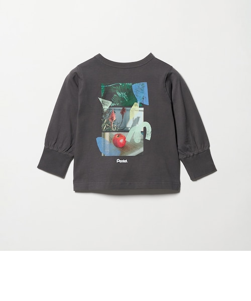 Pentel＞ロングスリーブTシャツ（ダークグレー） / キッズ 100cm-130cm