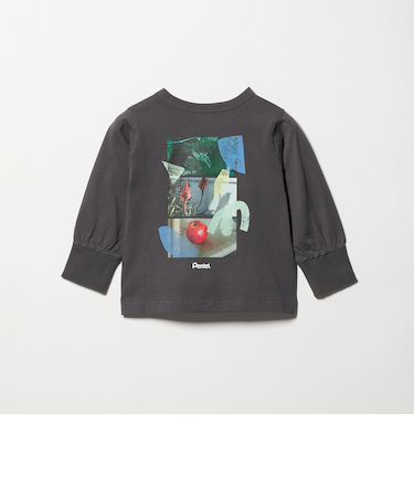 ＜Pentel＞ロングスリーブTシャツ（ダークグレー） / キッズ 100cm-130cm