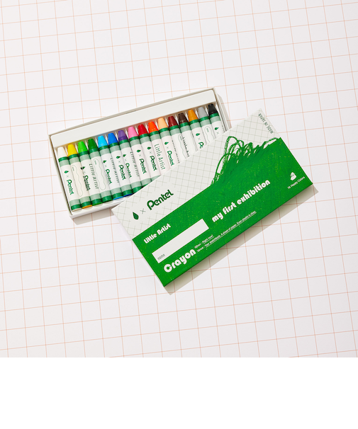 ＜Pentel＞図画工作 ずこうクレヨン 極太16色  / キッズ