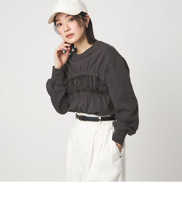 【WEB限定】＜at ease＞シャーリング スウェット プルオーバー