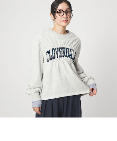 【WEB限定】＜at ease＞シャーリング スウェット プルオーバー