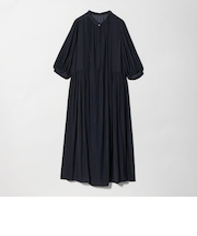 サテン ギャザー ショートスリーブ ワンピース 2