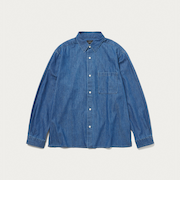 フェード デニム マイン レギュラーカラー シャツ