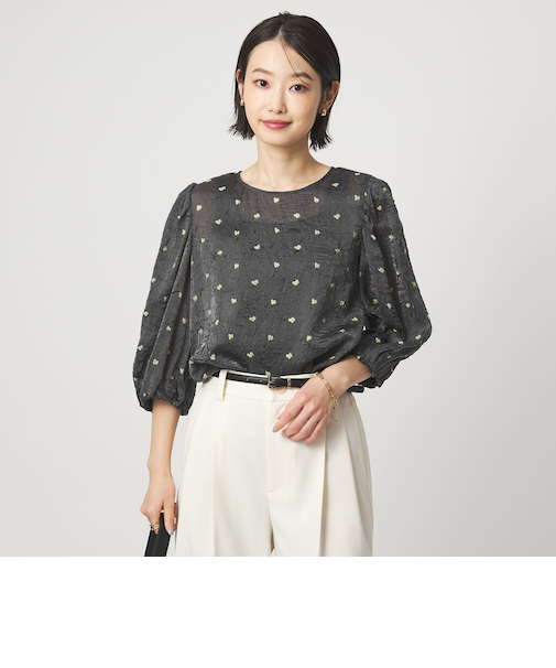 ワッシャープリント ブラウス