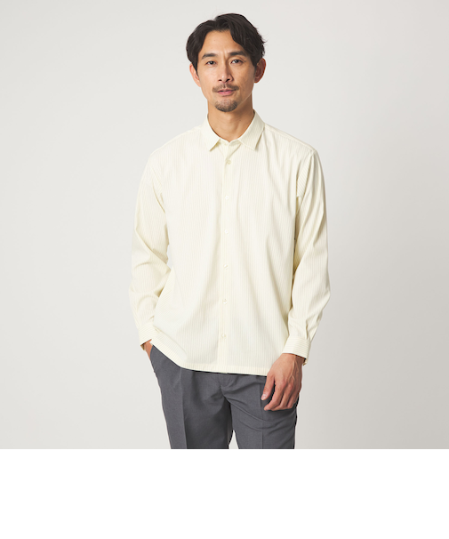 【WEB限定】JUST fit エアリー ストライプ シャツ