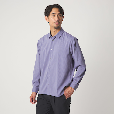 【WEB限定】JUST fit エアリー ストライプ シャツ