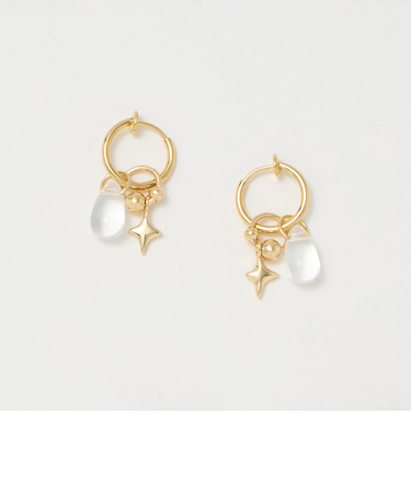 4WAY パーツミックス フープ イヤリング