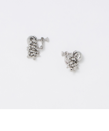 オーバルメタル&ツブツブミックス イヤリング