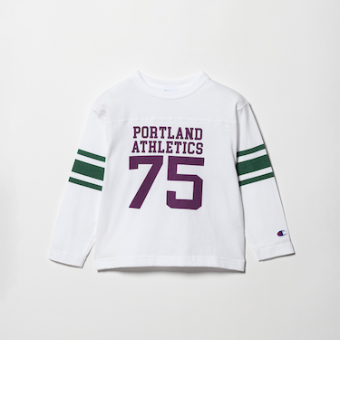 ＜Champion＞ロングスリーブフットボール Tシャツ 110cm-130cm