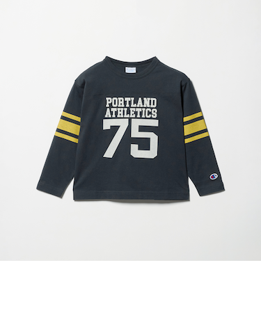 <Champion>ロングスリーブフットボール Tシャツ 110cm-130cm