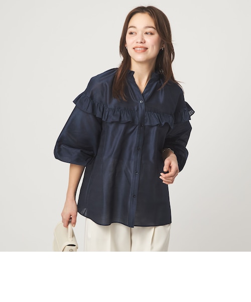 カールマイヤー ヨーク フリル ブラウス マシンウォッシャブル 通気性