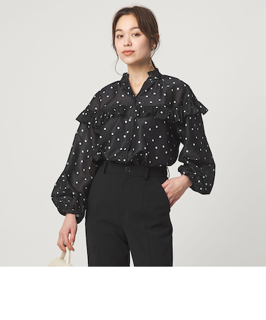 カールマイヤー ヨーク フリル ブラウス マシンウォッシャブル 通気性