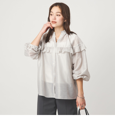 カールマイヤー ヨーク フリル ブラウス マシンウォッシャブル 通気性