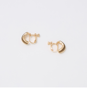 メタルフレーム マーブル イヤリング