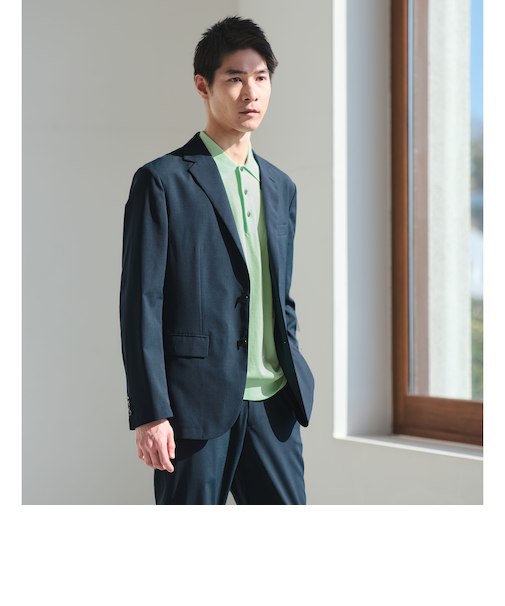ウォッシャブル トロ ナロー ジャケット -ストレッチ-