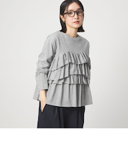 【WEB限定】＜at ease＞フロント フリル プルオーバー カットソー