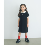 バイカラー カノコ ポロワンピース / キッズ  100cm-130cm