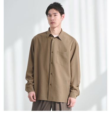ワッシャー ポプリン ボックス シャツ