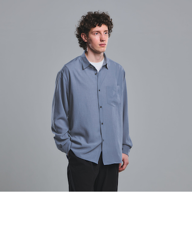 ワッシャー ポプリン ボックス シャツ