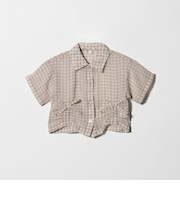 シースルー チェック シャツ / キッズ 100cm-130cm