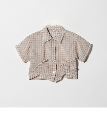 シースルー チェック シャツ / キッズ  100cm-130cm