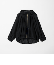 シアー ギャザー フード ブルゾン