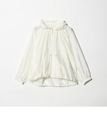 シアー ギャザー フード ブルゾン