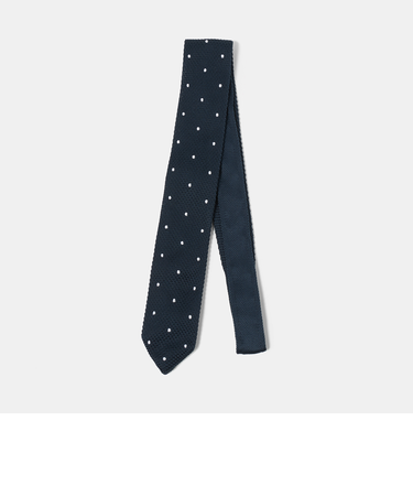 GLR ポリエステル ウォッシャブル ニット ドット ネクタイ ニットタイ