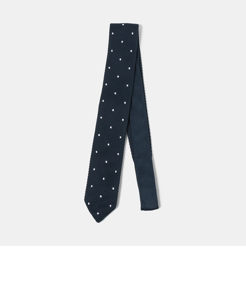 GLR ポリエステル ウォッシャブル ニット ドット ネクタイ ニットタイ