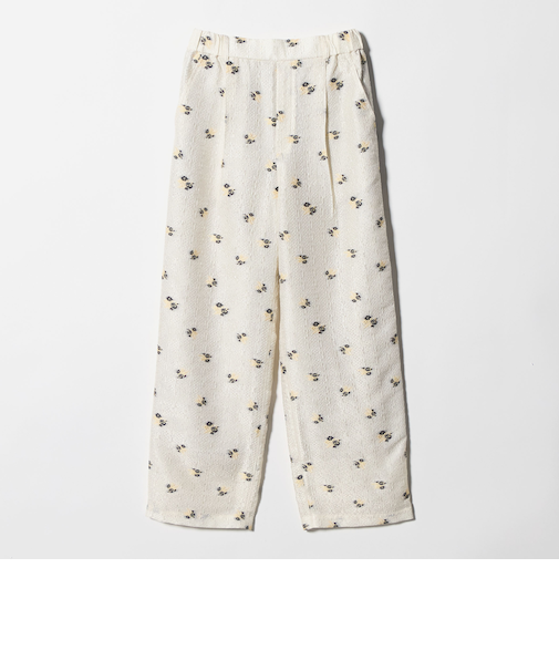 フラワー ジャガード パンツ