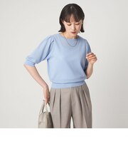 ハニカム タック スリーブ プルオーバー ニット