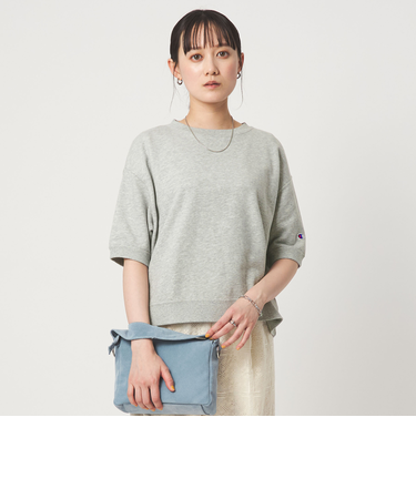 【別注】＜Champion＞5分袖 スウェット プルオーバー